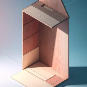 Houten skelet / buitenkant